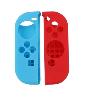 Capinha Silicone Joycon Vermelho e Azul Neon para Nintendo Switch Joy-con Joycons Grip Capa Protetora video game