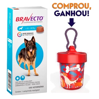 Bravecto 1000mg (20 - 40Kg) Comprimido - Antipulgas e Carrapatos P/ Cães (1)