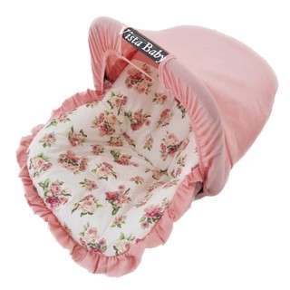 Capa P/ Bebê Conforto + Capota/ Protetor De Sol Floral Rosê