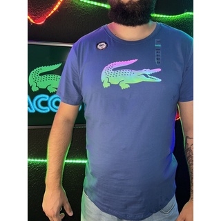 Camisa Camiseta Adulto Masculino Lacoste holográfica plus size - G1 G2 G3 - xgg -xg