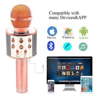 Microfone Ws858 Bluetooth Sem Fio Portátil Com Alto-falante (2)