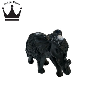 Estatueta Elefante decoração da sorte fortuna de gesso (6)