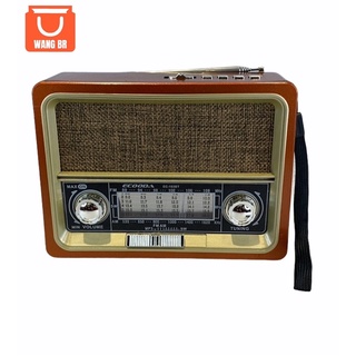 Rádio Com Retrô Vintage Am fm e Bluethoot Usb recarregavel sem relogio da ecooda ec105 WANGBR (5)
