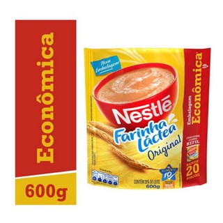 Farinha láctea Nestlé Tradicional sachet 600g, Neston 3 Cereais Nestlé 600g.