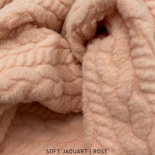 Soft Jacquard Rose tecido Texturizado Hipoalérgico