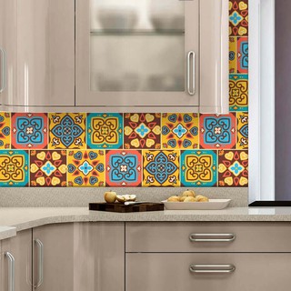 Adesivo de Azulejo Português Para Cozinha Banheiro 15x15 cm - Ref 018