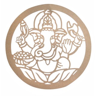 Mandala Modelo Ganesha 30x30 cm Mdf Cru