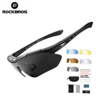 Rockbros Polarized Sports Sunglasses Men Cycling Road Mountain Bike Bicycle Riding Protection Glasses 5 Lens