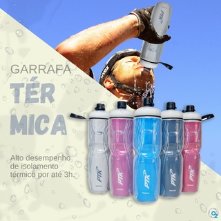 Garrafa Squeeze Caramanhola Ptk Térmica 700ml Ciclismo + Super Brinde