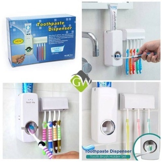 suporte de pasta de dente Dispenser Aplicador Creme Dental Suporte Escovas 5 ESCOVAS