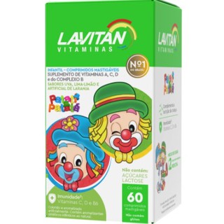 Lavitan Kids Vitamina Infantil Imunidade Patati Patata Mix De Sabores Cimed 60 CPR Mastigaveis @ @
