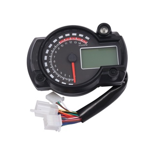 Medidor Digital LCD Para Motocicleta Velocímetro 15000RPM À Prova D'água/De Velocimtro 7 Cores Painel Universal