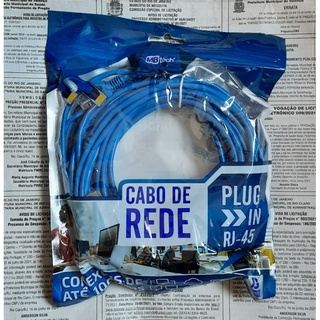 Cabo De Rede Cat5 10 Metros 10m Patch Cord Rj45 Lan Internet