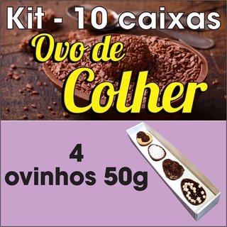 Caixa 4 Ovinhos 50g/Visor em acetato - Kit Com 10 Unidades (1)