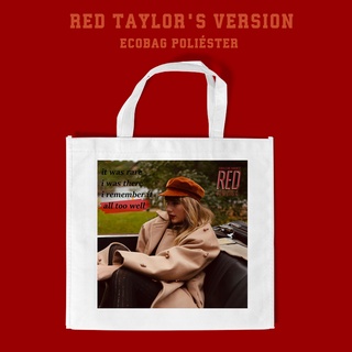 ECOBAG TAYLOR SWIFT RED TAYLORS VERSION SACOLA ECOBAG ALL TOO WELL 100% POLIÉSTER