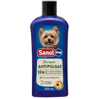 Shampoo para cães cachorro Sanol antipulgas 500ml Pet Shop