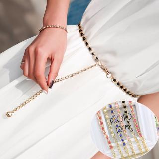 Moda Imitação De Pérolas Beads Cintura Cinto Cadeia Corpo Mulheres Acessórios