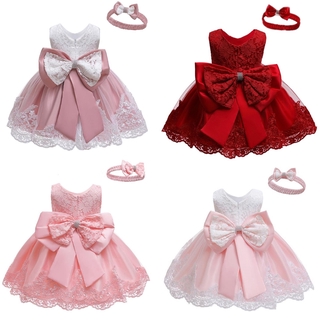 Baby Girls Floral Bowknot Dress Ball Gowns Girls Princess Birthday