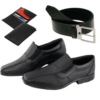 KIT Sapato masculino em couro legitimo + cinto de couro + carteira de couro PROMOÇÃO DE LANÇAMENTO
