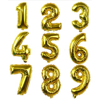 Balão Metalizado 70 cm Numero Dourado Ouro Festa Decoração Aniversario