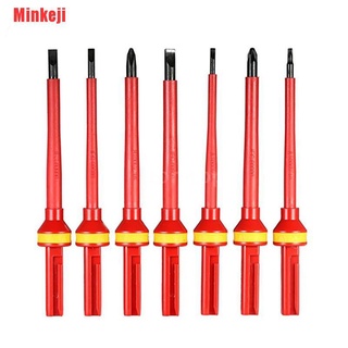 Minkeji 7 Pcs 1000 V Conjunto Eletricista Ferramentas De Reparo Chaves De Fenda Isolado Mutável Kit (7)