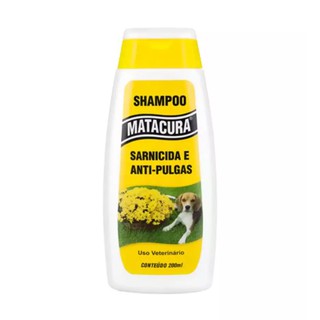 Shampoo Cachorro Sarnicida Anti Pulgas MataCura 200ml
