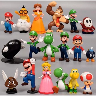 Bonecos colecionáveis - Super Mario - Mario, Luigi, Yoshi,...