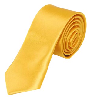 Gravata Slim Fit Amarela 5 cm