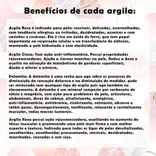 Óleo Rosa Mosqueta Puro + Kit 4 cores de Argila/ 100 gramas cada / Verde/ Branca/ Rosa e Dolomita (4)