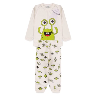 Conjunto pijama estampa divertida inverno manga longa masculino infantil tamanho 1/2/3. (3)