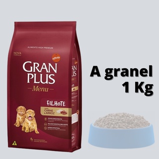 Ração para Cachorro Filhote Carne e Arroz Gran Plus Menu pet 1 kg A granel