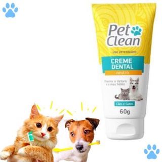 Creme Dental para Cães e Gatos Pet Clean - Neutro - 60g (1)