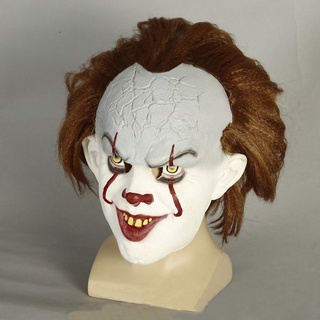 Stephen King's It Mask Pennywise Horror Clown Joker Headcover Cosplay Halloween Party Costume Props