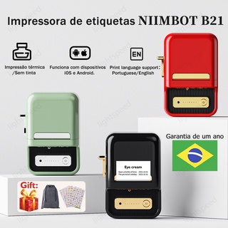 Papel Adesivo / Etiqueta Sem Tinta Bluetooth Portátil Para Impressora Niimbat B21