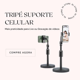 Suporte Tripé Para Celular Smartphone Articulado de Mesa Portátil 360° (1)