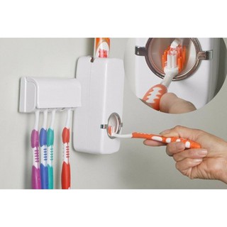Dispenser Aplicador Creme Dental Pasta Dente Suporte Escovas automatico (1)