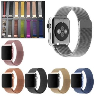 Pulseira Milanês Aço/Metal Para Apple Watch e Iwo Smartwatch 38mm 40mm 42mm 44mm Series 1, 2, 3, 4, 5, 6 e SE