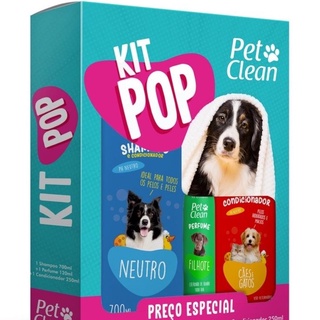 Kit Banho Pop Pet Para Cães e Gatos - Pet Clean