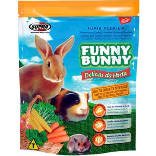 kit 1kg de Feno verdinho e Cheiroso + 500g Ração Funny Bunny para Coelho, porquinho da índia e Roedores em Geral + Brindes Exclusivos. (1)