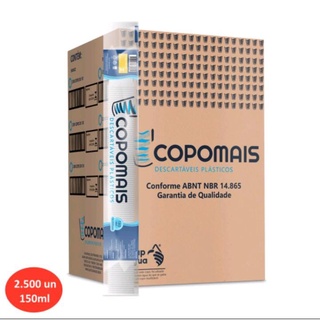 Copo Descartável 150 ml com 100 unidades- Copomais