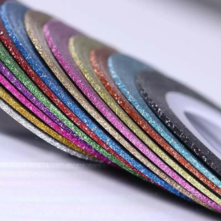 Fitilho Colorido Fino Glitter Metálico Variados Para Decoração Encapsulada De Unhas