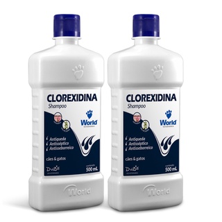 Kit 2x Shampoo Dugs Clorexidina World 500 ml