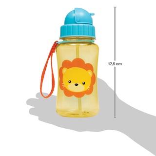 Garrafinha Garrafa Copo Infantil Squeeze Animal Fun com Canudo Em Silicone e Alca 400 ml Buba Baby (3)