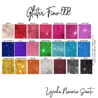 10gr Glitter Fino Poliéster para Resina Epóxi - cores