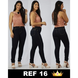 kit 3 Calça Feminina Jeans Cintura Alta Cós Alto Empina Bumbum Varias Cores e Tamanhos