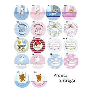 20 Rotulos Adesivos Etiqueta Latinha Lembrancinha Chá de Bebê Nascimento 5cm (1)