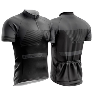 Camisa Mtb Scott Race 07 cinza e preta Ciclismo Camiseta Para Ciclista com Proteção UV/UVB/UVA 50+ Listras oferta (1)