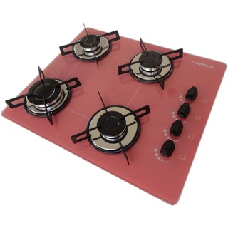 Cooktop 4 Bocas Ultra Chama Rosa Trempe Chapa Chamalux