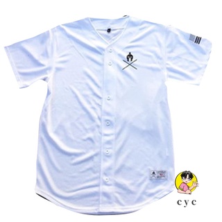 Men Baseball Jersey T-shirts Short Sleeve Button Closure Tee Sportswear (2)
