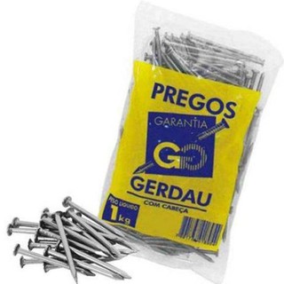 Prego 17X21 Gerdau Polido C/ Cabeça P/ Construção 1KG Original (1)